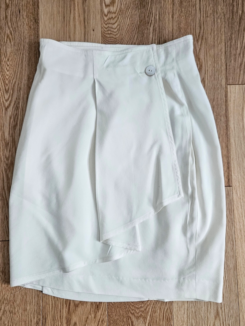 MaxMara Ivory - White Asymmetrical Wrap Skirt Size 2